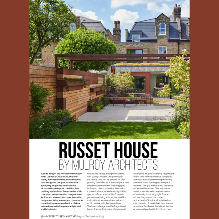 Russet House featured in print issue of Architecture Magazine